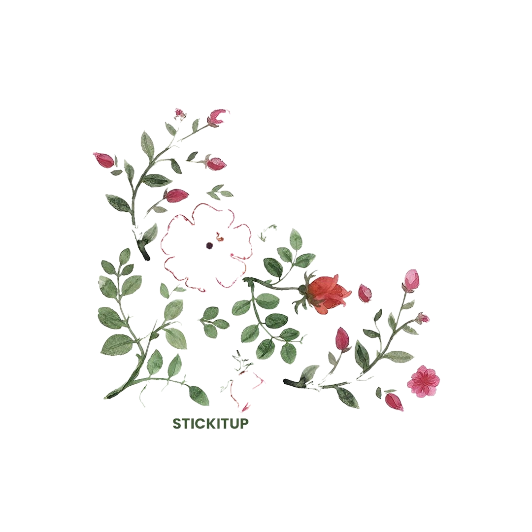 RED FLOWERS Sticker